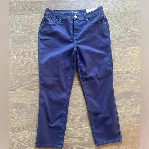 CHICOS Women's Pants Slim Leg Crop Blue US Size 4 Chicos Size 0 New With Tags - Picture 1 of 9